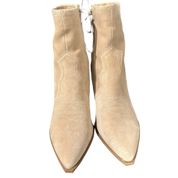 Steve Madden Stable Sand Suede Western Cowboy Ankle Zipper Booties Boots 11 NEW - Picture 4 of 14